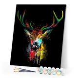 paint by numbers | Deer Painted | animals deer intermediate | FiguredArt