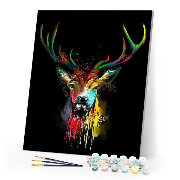 paint by numbers | Deer Painted | animals deer intermediate | FiguredArt