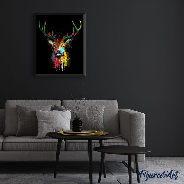 paint by numbers | Deer Painted | animals deer intermediate | FiguredArt