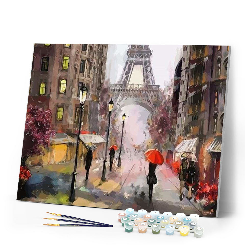 paint by numbers | Streets of Paris | cities intermediate | FiguredArt