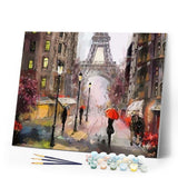 paint by numbers | Streets of Paris | cities intermediate | FiguredArt
