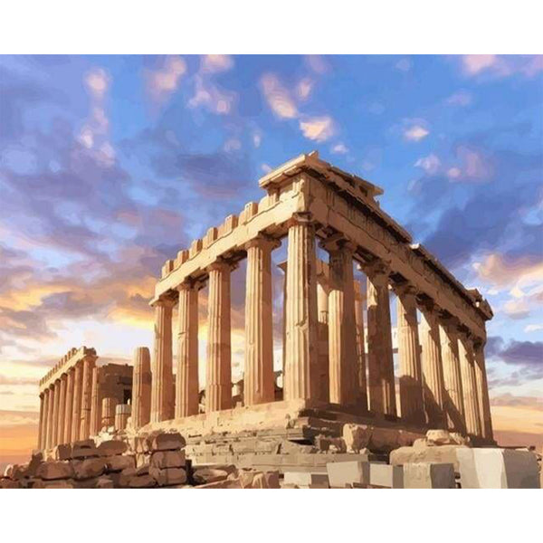 paint by numbers | Parthenon | cities intermediate | FiguredArt