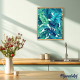 paint by numbers | Tropical Green leaves | flowers intermediate | FiguredArt
