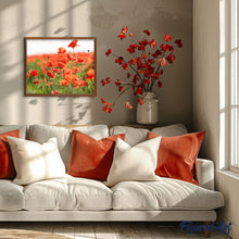 Load image into Gallery viewer, paint by numbers | Field of Red Poppies | advanced flowers landscapes | FiguredArt