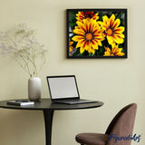 paint by numbers | Yellow Flowers | flowers intermediate | FiguredArt