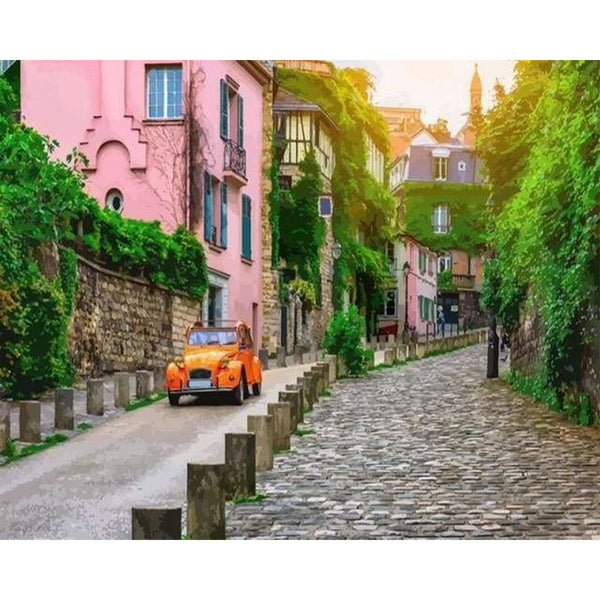 paint by numbers | Houses and car | advanced cities | FiguredArt