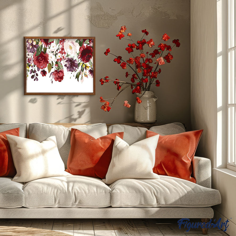 paint by numbers | Watercolor Flowers | flowers intermediate | FiguredArt