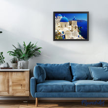 Load image into Gallery viewer, paint by numbers | Santorini Blue White | cities intermediate | FiguredArt