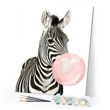 paint by numbers | Zebra Bubble | animals easy zebras | FiguredArt
