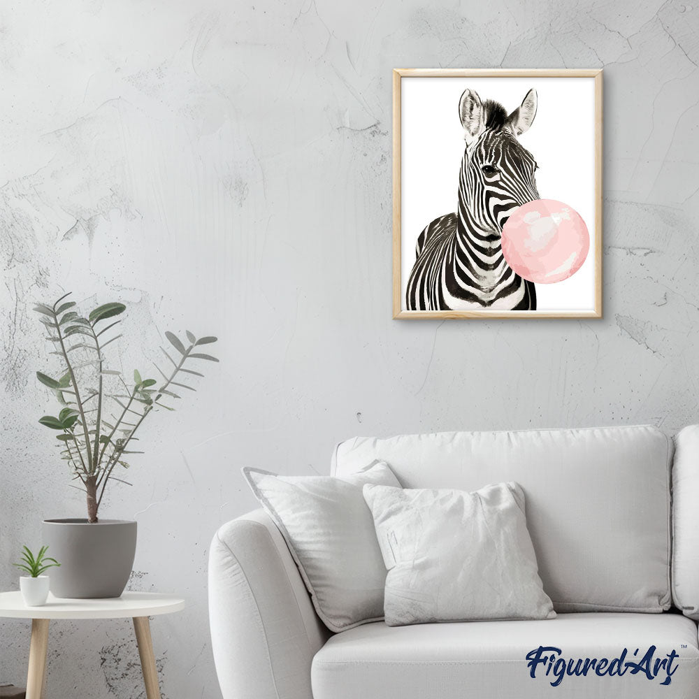 paint by numbers | Zebra Bubble | animals easy zebras | FiguredArt