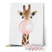 Load image into Gallery viewer, paint by numbers | Giraffe Bubble | animals easy giraffes | FiguredArt