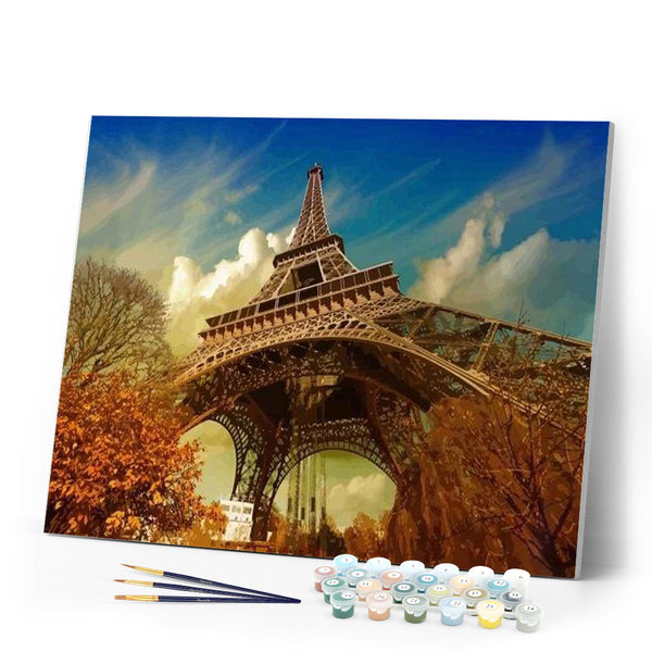 paint by numbers | Eiffel Tower in Fall | advanced cities | FiguredArt