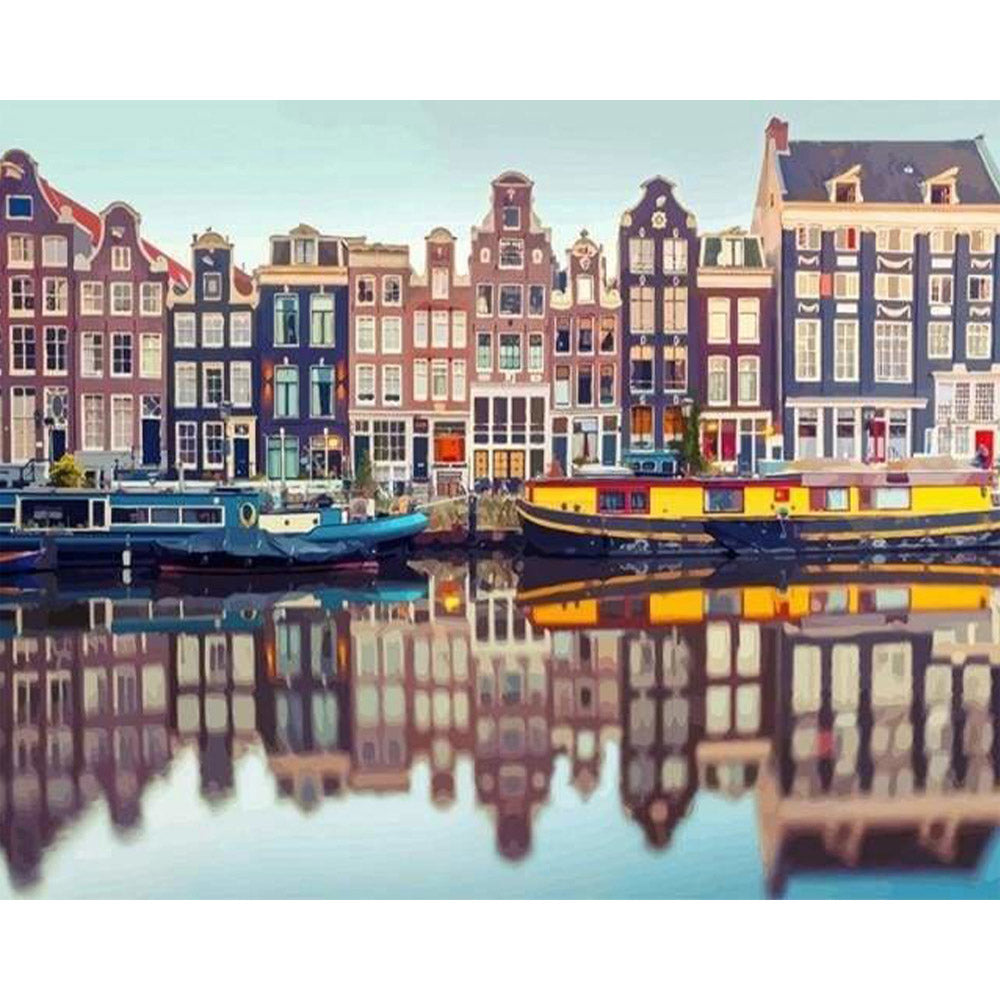 paint by numbers | Amsterdam Canal | advanced cities | FiguredArt
