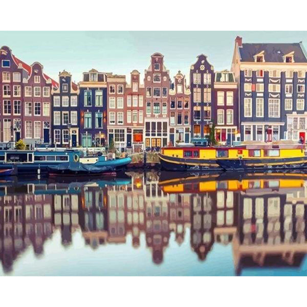 paint by numbers | Amsterdam Canal | advanced cities | FiguredArt