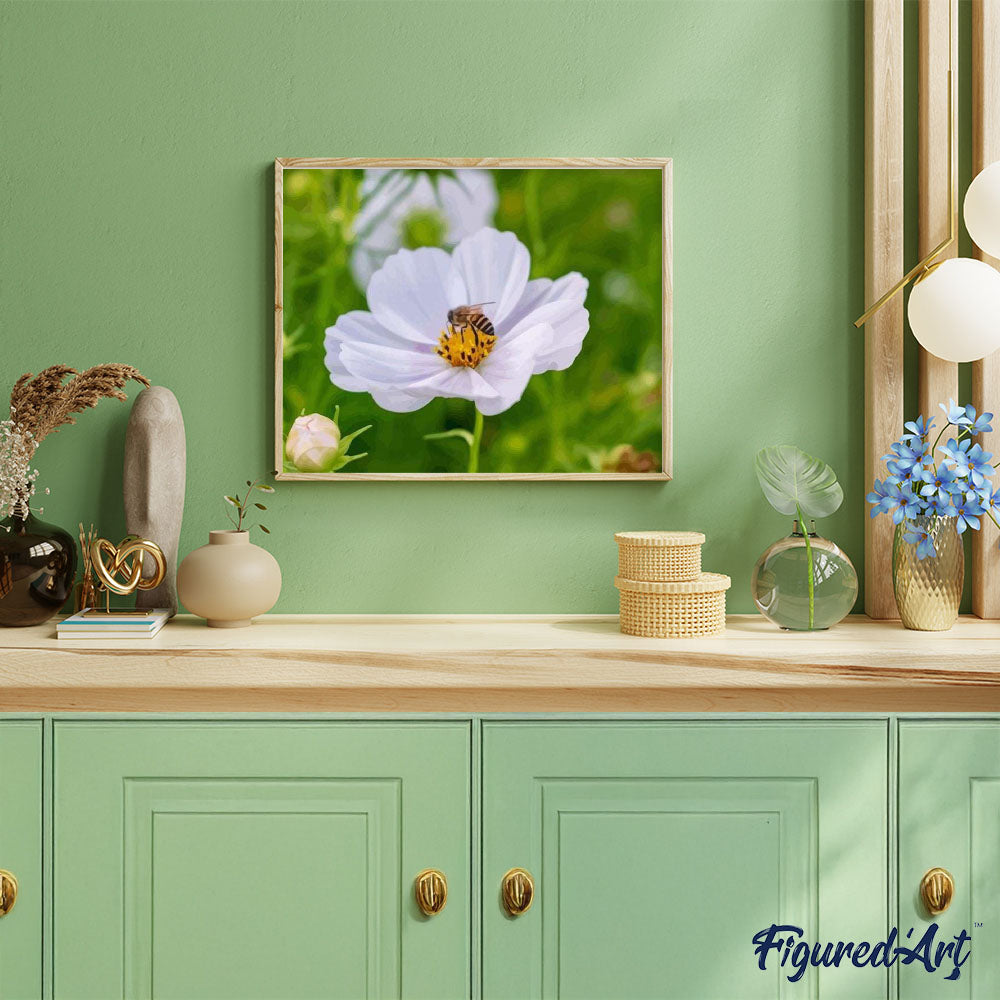 paint by numbers | Flower Bees | flowers intermediate | FiguredArt