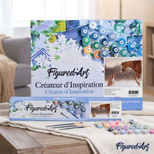Load image into Gallery viewer, paint by numbers | Horse and Dog in the Snow | animals dogs horses intermediate | FiguredArt