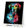 paint by numbers | Dog Color Fashion Portrait | animals dogs intermediate Pop Art | FiguredArt