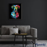 paint by numbers | Dog Color Fashion Portrait | animals dogs intermediate Pop Art | FiguredArt
