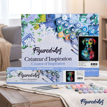 Load image into Gallery viewer, paint by numbers | Dog Color Fashion Portrait | animals dogs intermediate Pop Art | FiguredArt