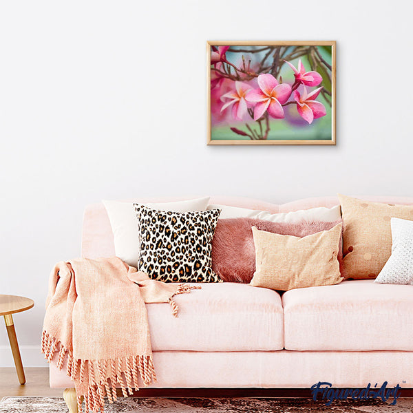 paint by numbers | Plumeria Flower | flowers intermediate | FiguredArt