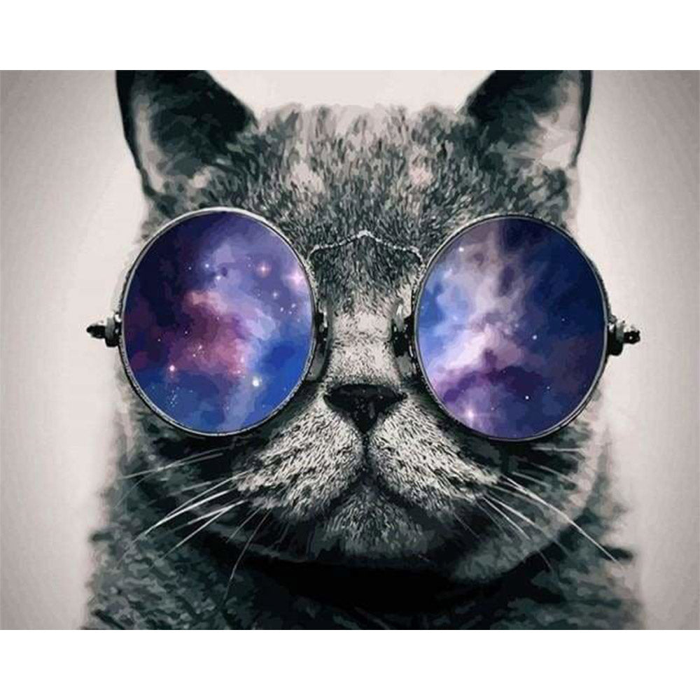 paint by numbers | Cat with Sunglasses | advanced animals cats | FiguredArt