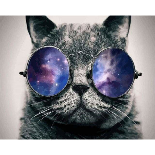 paint by numbers | Cat with Sunglasses | advanced animals cats | FiguredArt