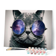 Load image into Gallery viewer, paint by numbers | Cat with Sunglasses | advanced animals cats | FiguredArt