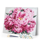 paint by numbers | Pink Peony | flowers intermediate | FiguredArt