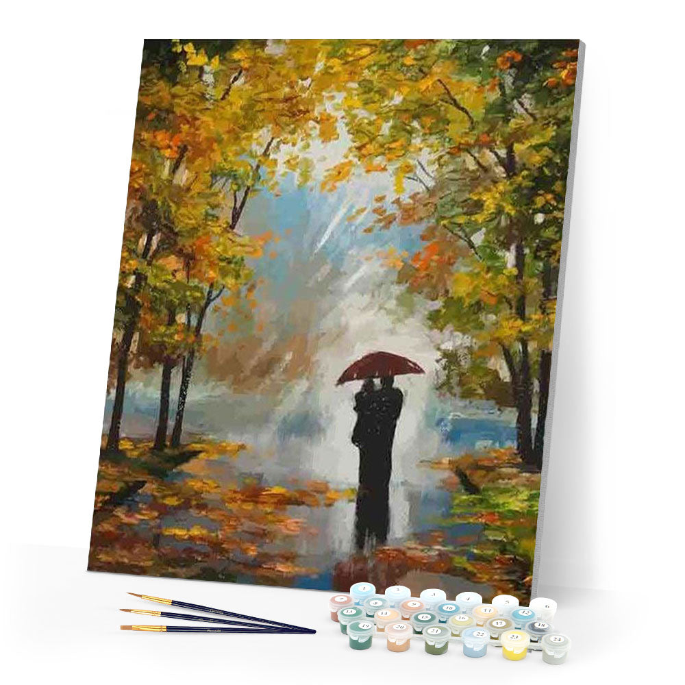 paint by numbers | Couple in the woods | advanced landscapes romance | FiguredArt