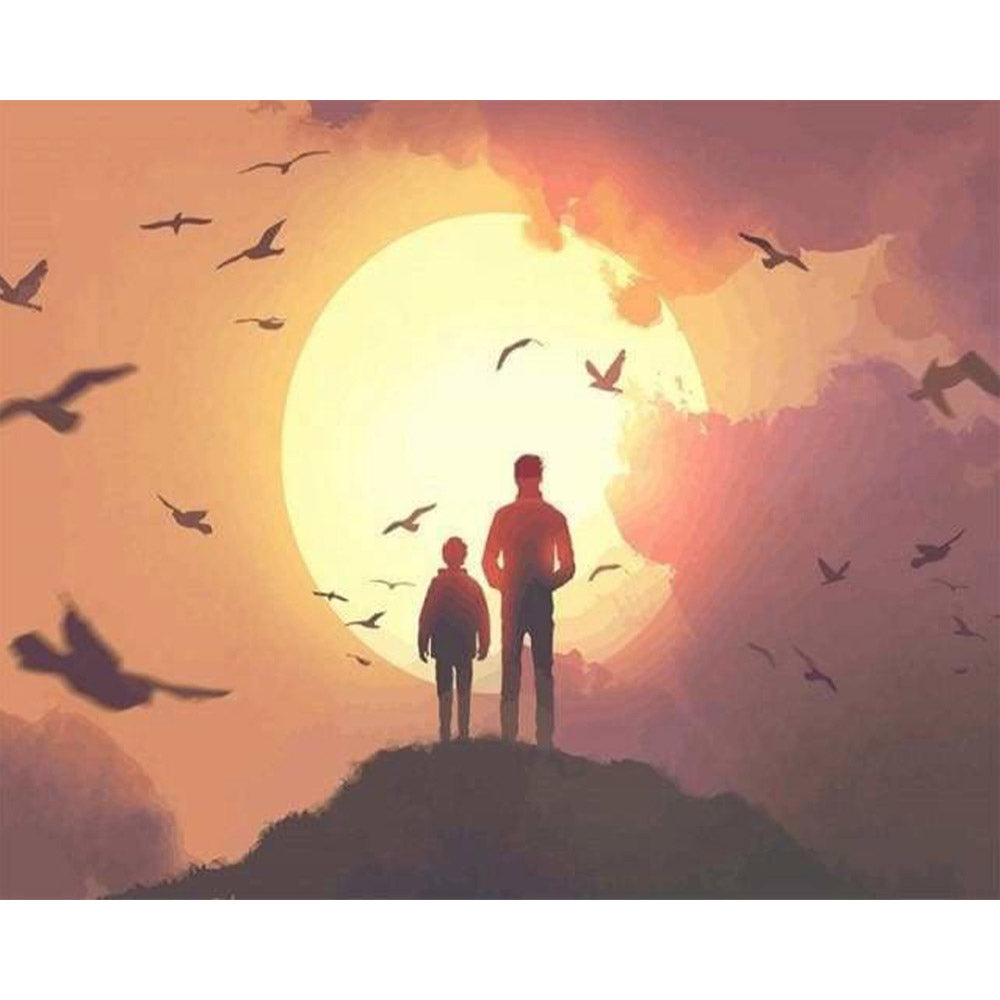 paint by numbers | Father And Son On Top | intermediate landscapes | FiguredArt