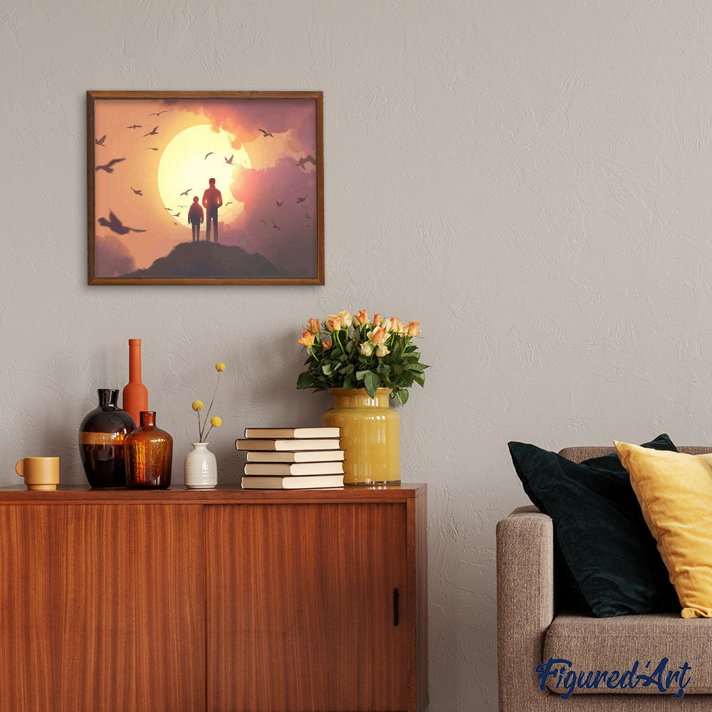 paint by numbers | Father And Son On Top | intermediate landscapes | FiguredArt