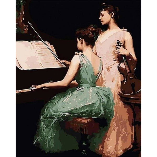 paint by numbers | Piano and Violin lesson | easy music | FiguredArt