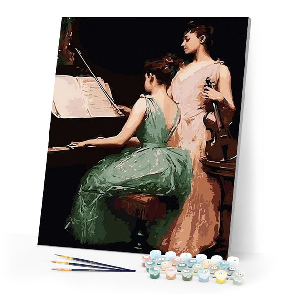 paint by numbers | Piano and Violin lesson | easy music | FiguredArt