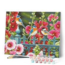 Load image into Gallery viewer, paint by numbers | Birds on Railings | animals birds flowers intermediate | FiguredArt
