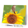paint by numbers | Sunflower and Bird | animals birds flowers intermediate | FiguredArt
