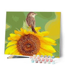 Load image into Gallery viewer, paint by numbers | Sunflower and Bird | animals birds flowers intermediate | FiguredArt