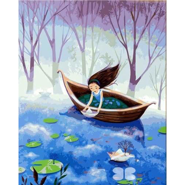 paint by numbers | Little Paper Boat | intermediate ships and boats | FiguredArt