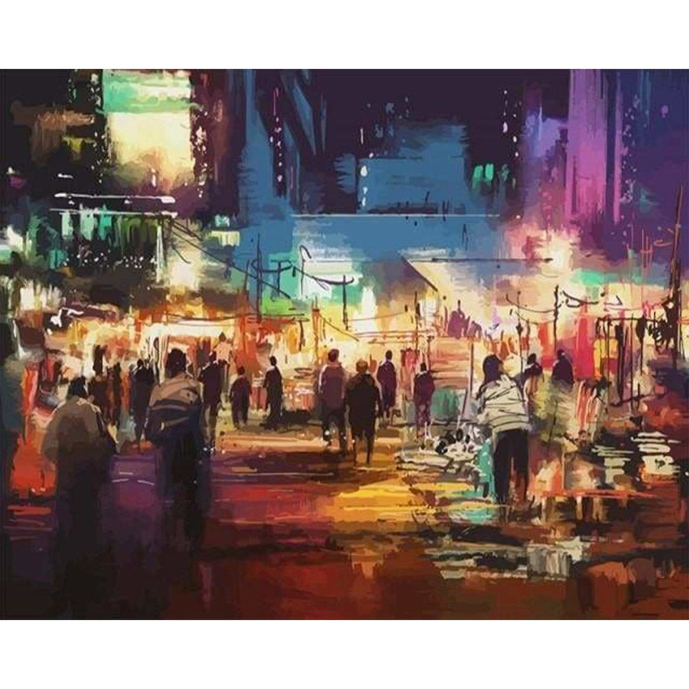 paint by numbers | Commercial Streets in The City | advanced cities | FiguredArt