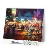 paint by numbers | Commercial Streets in The City | advanced cities | FiguredArt