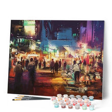 Load image into Gallery viewer, paint by numbers | Commercial Streets in The City | advanced cities | FiguredArt