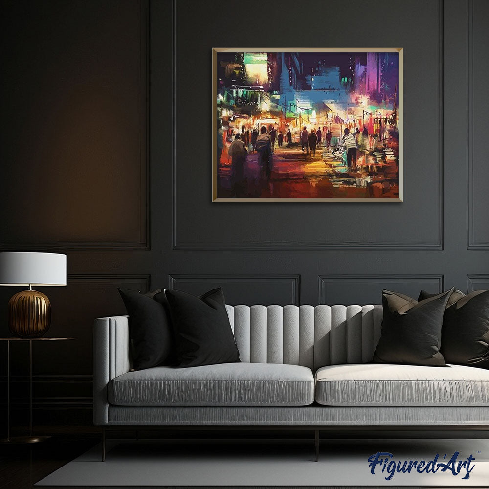 paint by numbers | Commercial Streets in The City | advanced cities | FiguredArt