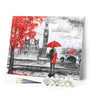paint by numbers | Red landscape in London | advanced cities romance | FiguredArt