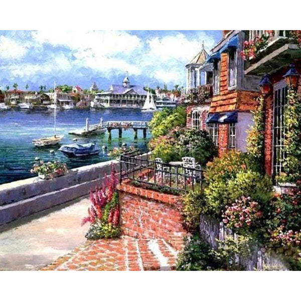 paint by numbers | Near the Port | advanced landscapes | FiguredArt