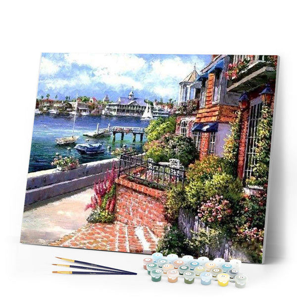paint by numbers | Near the Port | advanced landscapes | FiguredArt