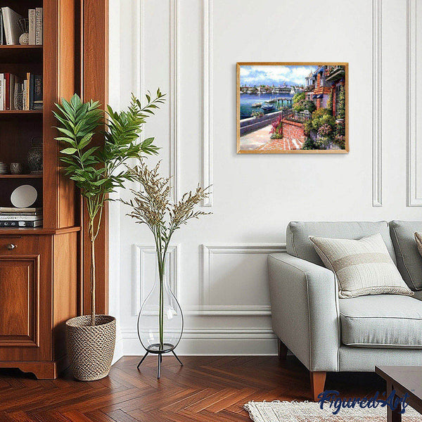paint by numbers | Near the Port | advanced landscapes | FiguredArt