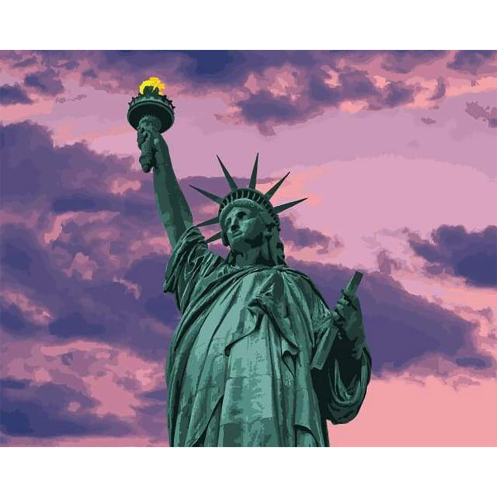 paint by numbers | Statue of Liberty at Dawn | cities intermediate | FiguredArt