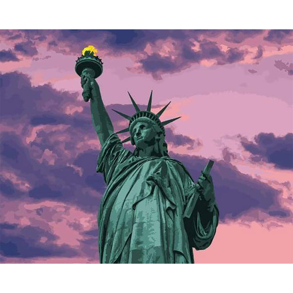 paint by numbers | Statue of Liberty at Dawn | cities intermediate | FiguredArt