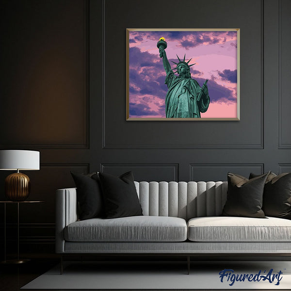 paint by numbers | Statue of Liberty at Dawn | cities intermediate | FiguredArt