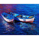 paint by numbers | Fishing Boats at Dawn | advanced ships and boats | FiguredArt