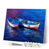 paint by numbers | Fishing Boats at Dawn | advanced ships and boats | FiguredArt